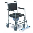 AC689N STAINLESS STEEL COMMODE WHEELCHAIR
